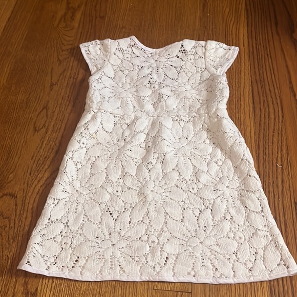 Milly Minis Girl’s Floral White Coverup Dress Size 6/7 - Picture 4 of 5